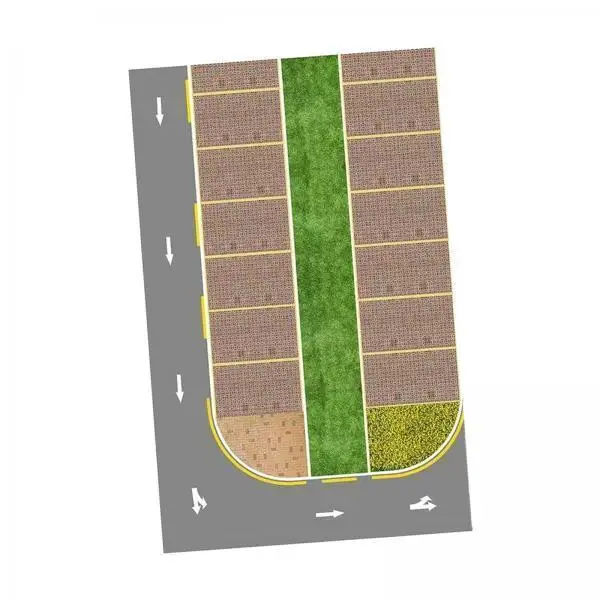 2x1:64 Parking Lot Sticker Road Accessory Collectible City Planning Demonstration Multifunctional Layout 1:64 Model Car Display