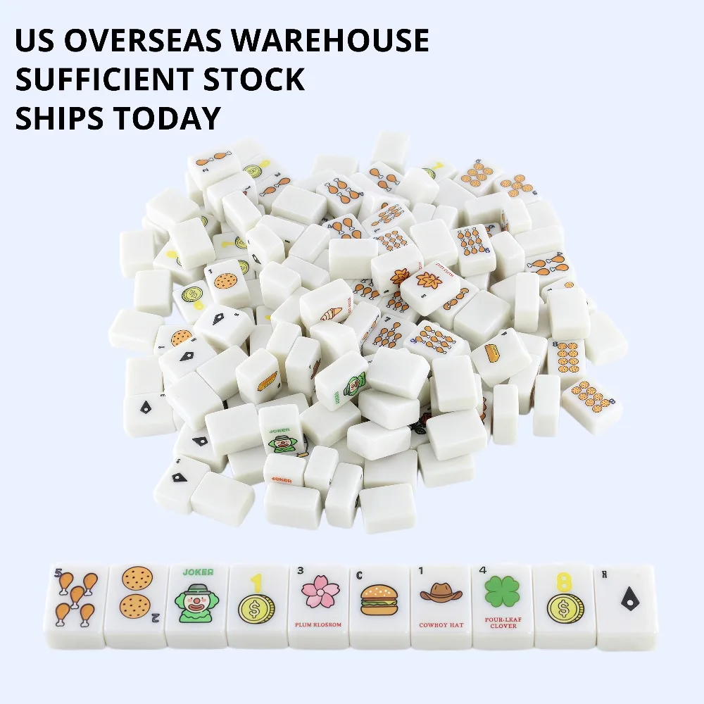 

Heavy-duty melamine American mahjong set of 166 pieces, suitable for long-term professional use, gift-giving parties