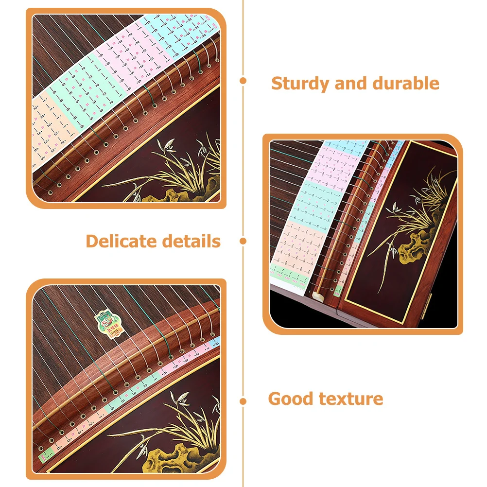 3 قطع من ملصقات مقياس Guzheng الممتازة للتعلم Guzheng ملحقات ممارسة الملاحظات الموسيقية للطلاب والمعلمين