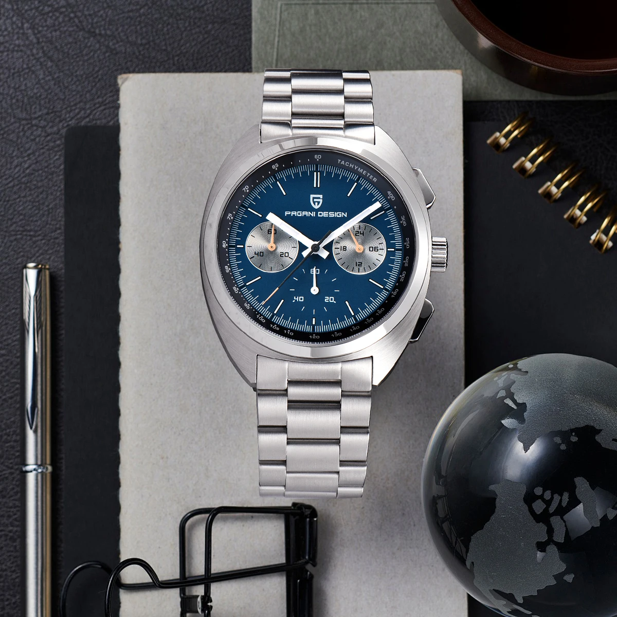 

PAGANI DESIGN 2025 новые синие мужские часы в стиле ретро, роскошные кварцевые часы для мужчин, Япония VK63, спортивный хронограф, наручные часы с сапфировым стеклом
