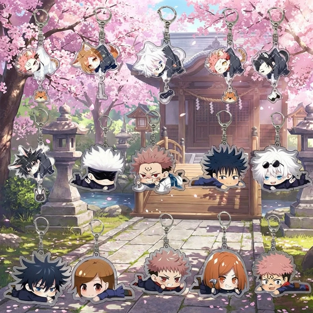 

Anime Jujutsu Kaisen Keychain Backpack Charm Gifts Gojo Satoru Itadori Yuji Fushiguro Megumi Zenin Maki Cosplay Accessories