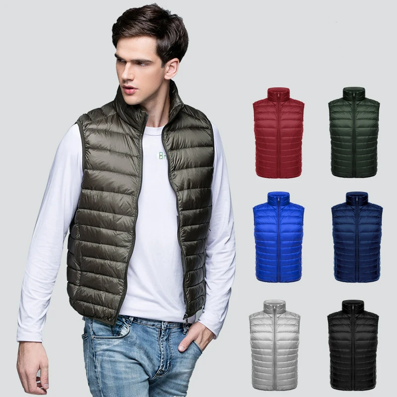

Winter Mens Ultra Light Duck Down Vests Man Mountain Ski Warm Waistcoats Men Snow Thick Climbing Windbreaker Waistcoats Clothing