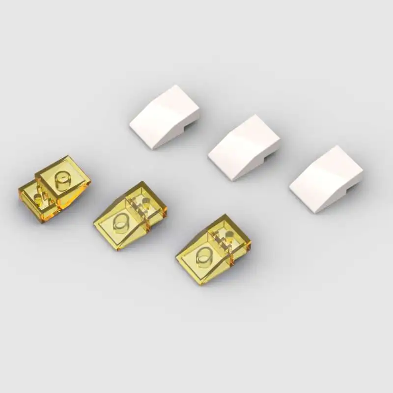 50pcs MOC 24309 Slope Curved 3 x 2 No Studs Building Blocks Parts DIY Bricks Bulk Model Educational Tech Parts Toys