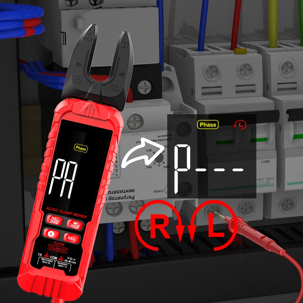 

multifunctional Rechargeable Current Clamp Meter Non-contact Powe Measurement 4000 Count High Precision NCV ElectricianTest Tool