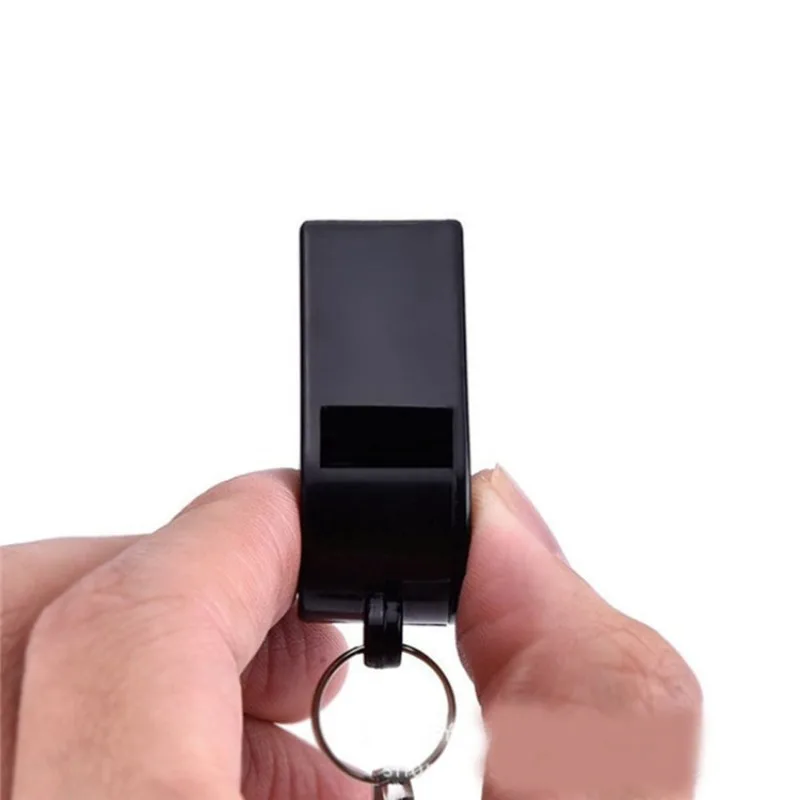High Quality Black Whistle Referee Game Halter Whistle Outdoor Travel Hiking Whistle Suitable for Basketball Volleyball Games