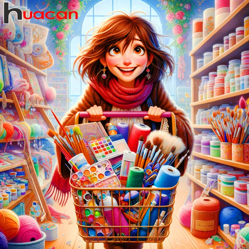 

Набор для алмазной живописи Huacan, полноразмерная Круглая Мозаика в виде подсолнуха Тай Чи, вышивка Инь Ян, ландшафт, домашний декор