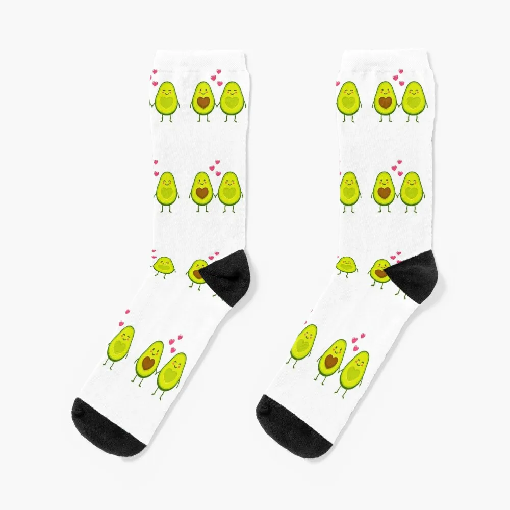 Avocado vegan love anime cartoon Socks Antiskid soccer halloween Luxury Woman Socks Men's