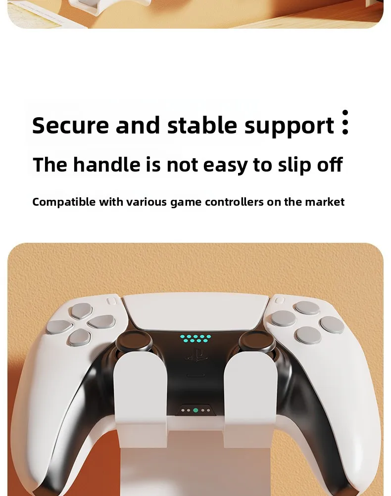 No Drilling Wall Mounted Game Controller Bracket Universal Game Controller Hanger Rack Holder for For Steam Controller2/PS5/PS4