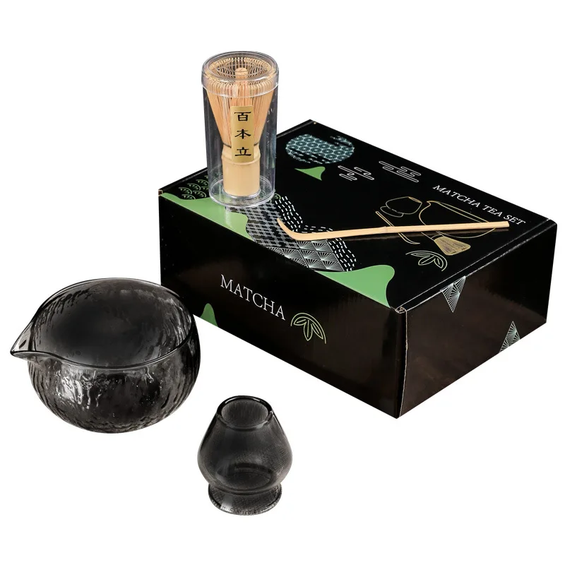 Japanese Style Household Glass Matcha Tea Set  Matcha Bowl Tea Standing Hundred Bens Kung Fu Tea Set Ceramic Tea-making Tool