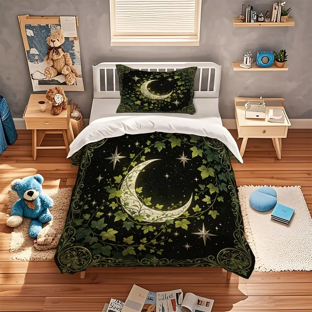 Duvet Cover Set Couple Teddy Bear Comforter Cover Bedding Set No Filler Digital Print Warm Cozy Adult Bedroom Decor