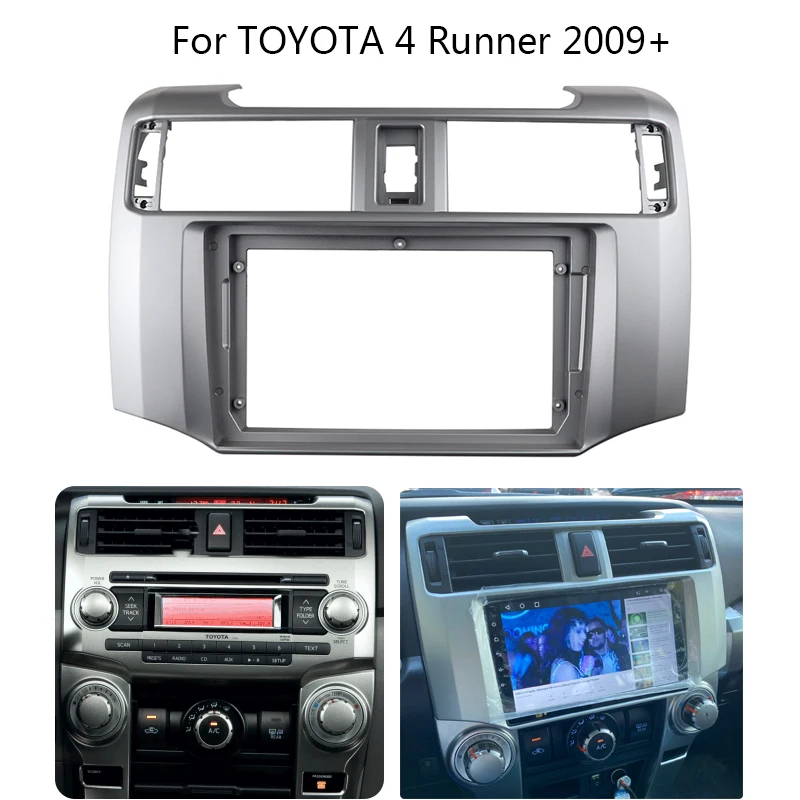 

9" Car Radio Fascia For TOYOTA 4 Runner 2009+ Video Audio Player Refit Dash Panel Frame Mount Kit Bezel Faceplate