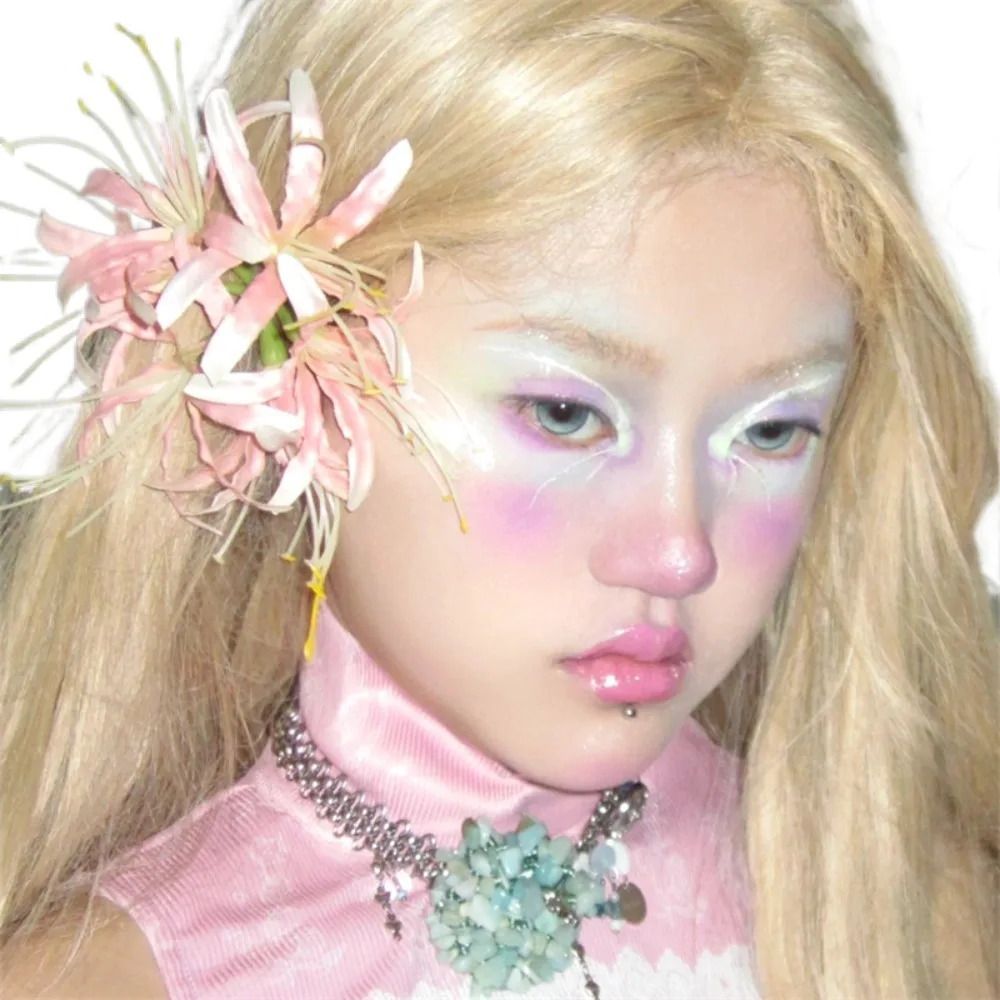 Lycorisradiata Flower Hair Clip Cloth Bohemian Style Simulation Flower Hairpins Chinese Style Barrettes Ponytail Clip