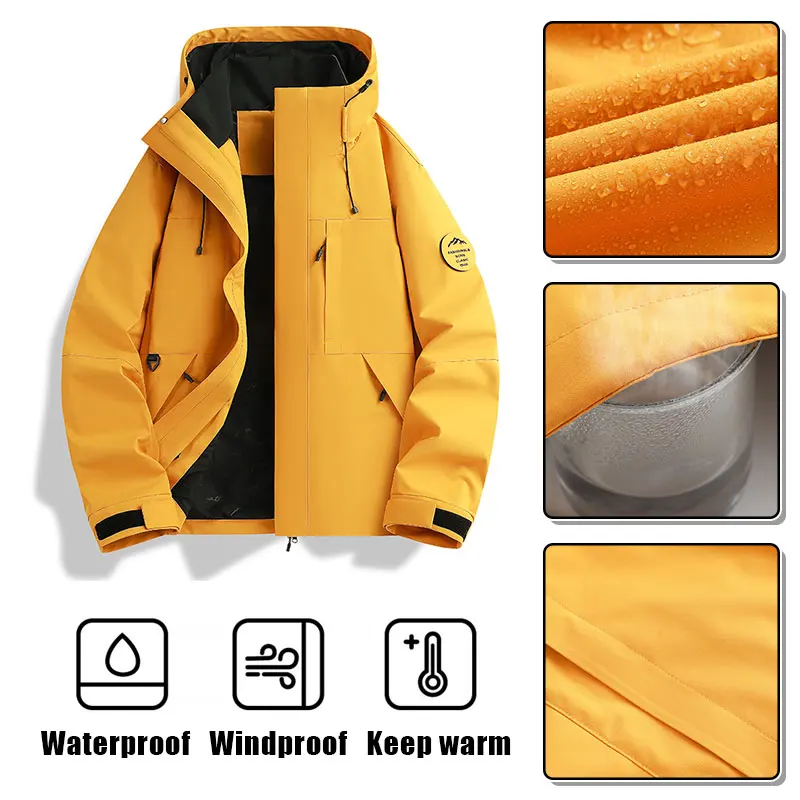 CHRLCK Hiking Jackets Waterproof Men Women New Windproof Windbreaker Camping Climbing Trekking Outdoor Jacket Unisex