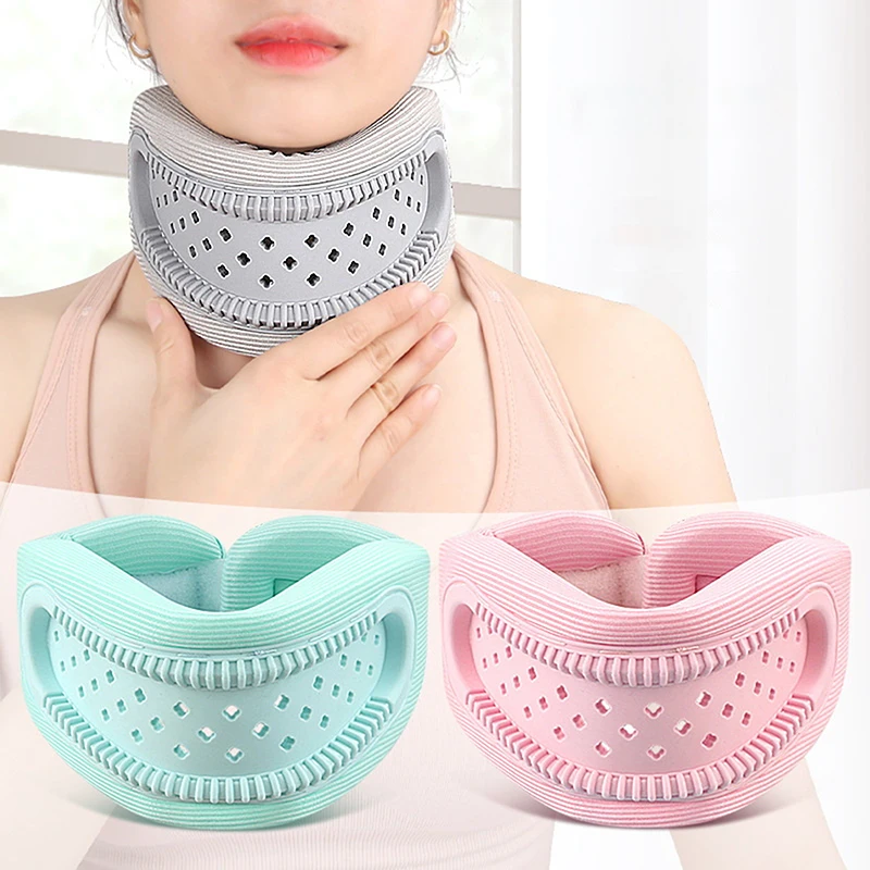 

Hollowing Out Breathable Neck Brace Sponge Prevent Bowing Neck Tilted Forward Relieves Pain Cervical Pressure Soft Neck Support