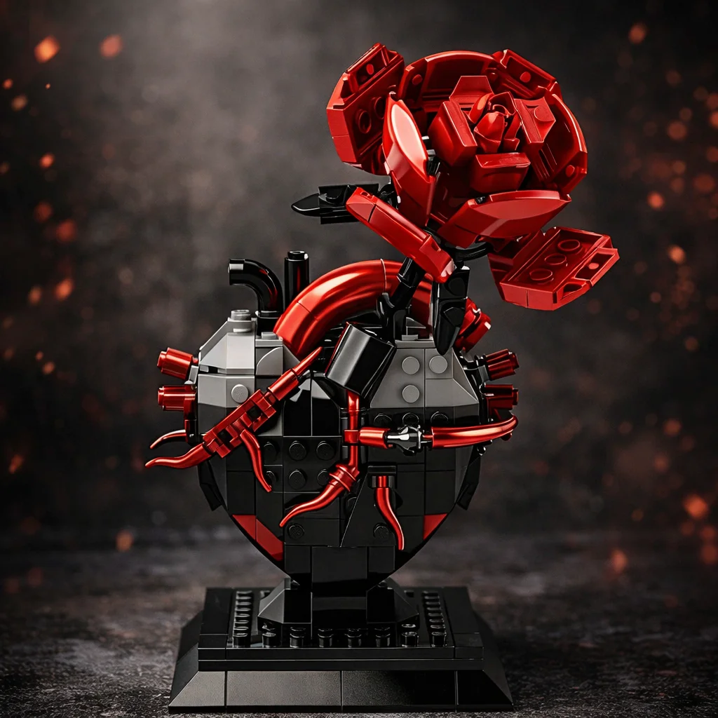 

Модель строительных блоков MOC Heart Flower | Креативный художественный декор | Веселая игрушка-головоломка своими руками | Для подростков и взрослых | Идея подарка