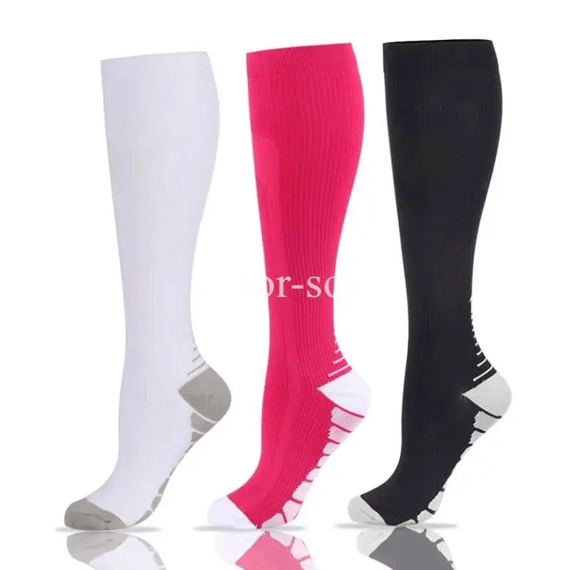 3 Pairs Compression Socks Men Women Running Sport Socks Graduated Crossfit Training Running Recovery Outdoor Cycling Sock