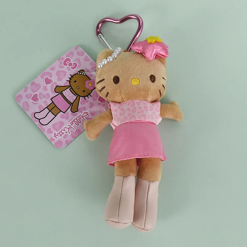 ตุ๊กตาเฮลโลคิตตี้ลายเสือดาวขาวยาว ของเล่นตุ๊กตาขนนุ่ม น่ารัก ใช้เป็นพวงกุญแจหรือจี้กระเป๋า ของขวัญวันหยุดสำหรับเด็ก