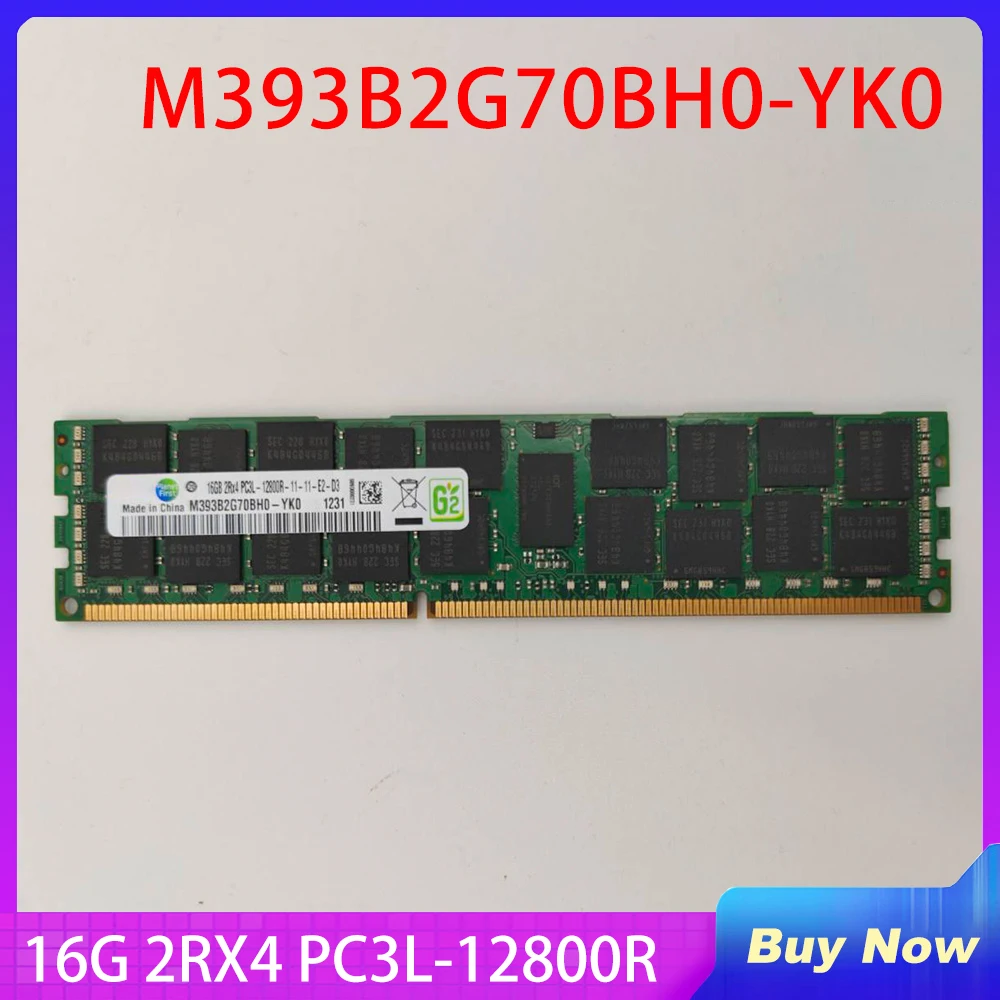 

For Samsung RAM 16GB 16G 2RX4 PC3L-12800R DDR3L 1600 Server Memory M393B2G70BH0-YK0