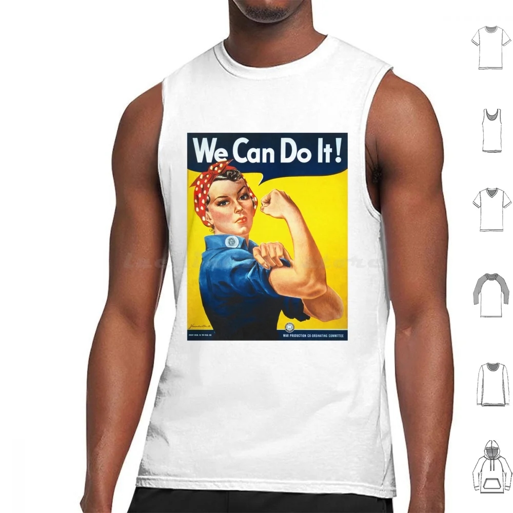 We Can Do It! Rosie The Riveter Tank Tops Print Cotton Rosie The Riveter We Can Do It Riverter Rosie Rosie Riveter