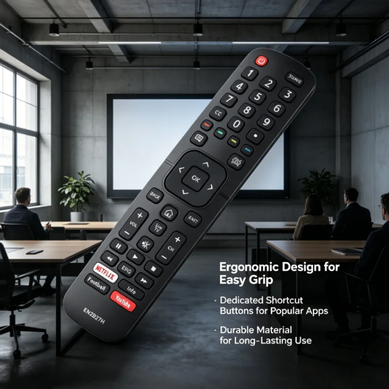 Fits Hisense TV models with EN2BJ27H remote; identical replacement, plug & play.