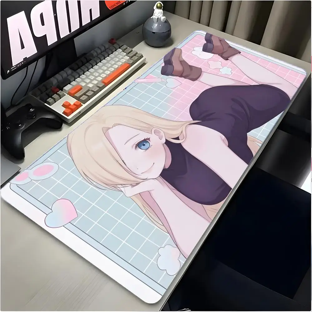 Fighting Game G-Guilty Gear Mouse Pad Large Mouse Pad Desk Mat Non‑Slip Board Gaming Mat Stitched Edge Design