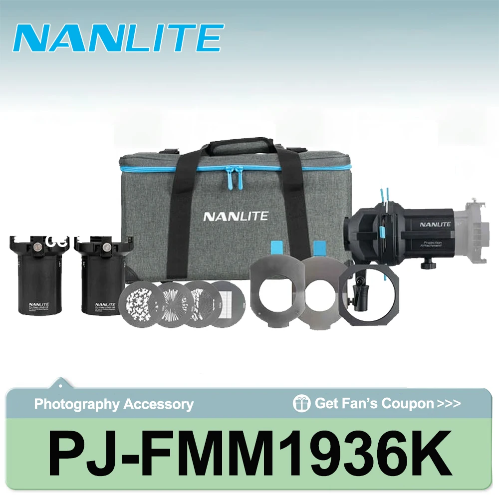 Проекционная насадка Nanlite PJ-FMM, совместимая с моделями Forza с FM-креплением, включает в себя 19 и 36 элемента. °   Линзы