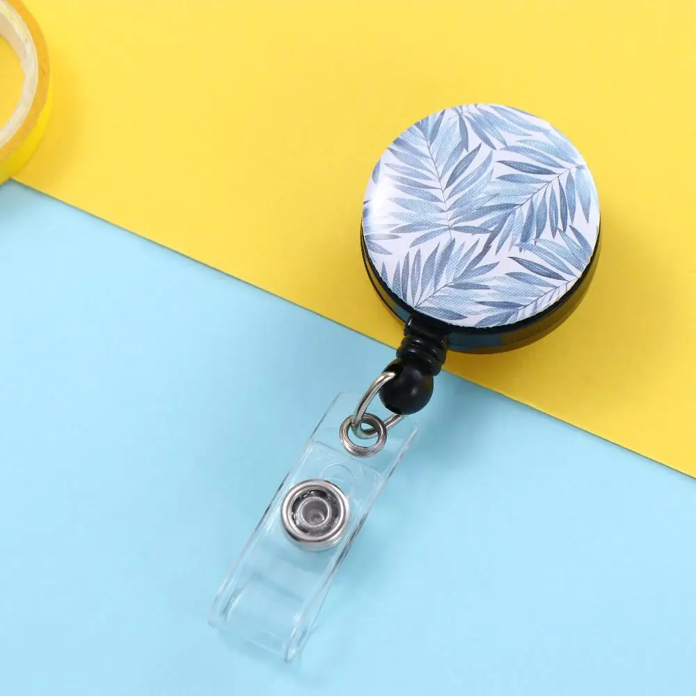Office Supplies 1 Piece Decorative ID Card Work Card Clips Name Card Badge Holder Retractable Nursing Badge Reel