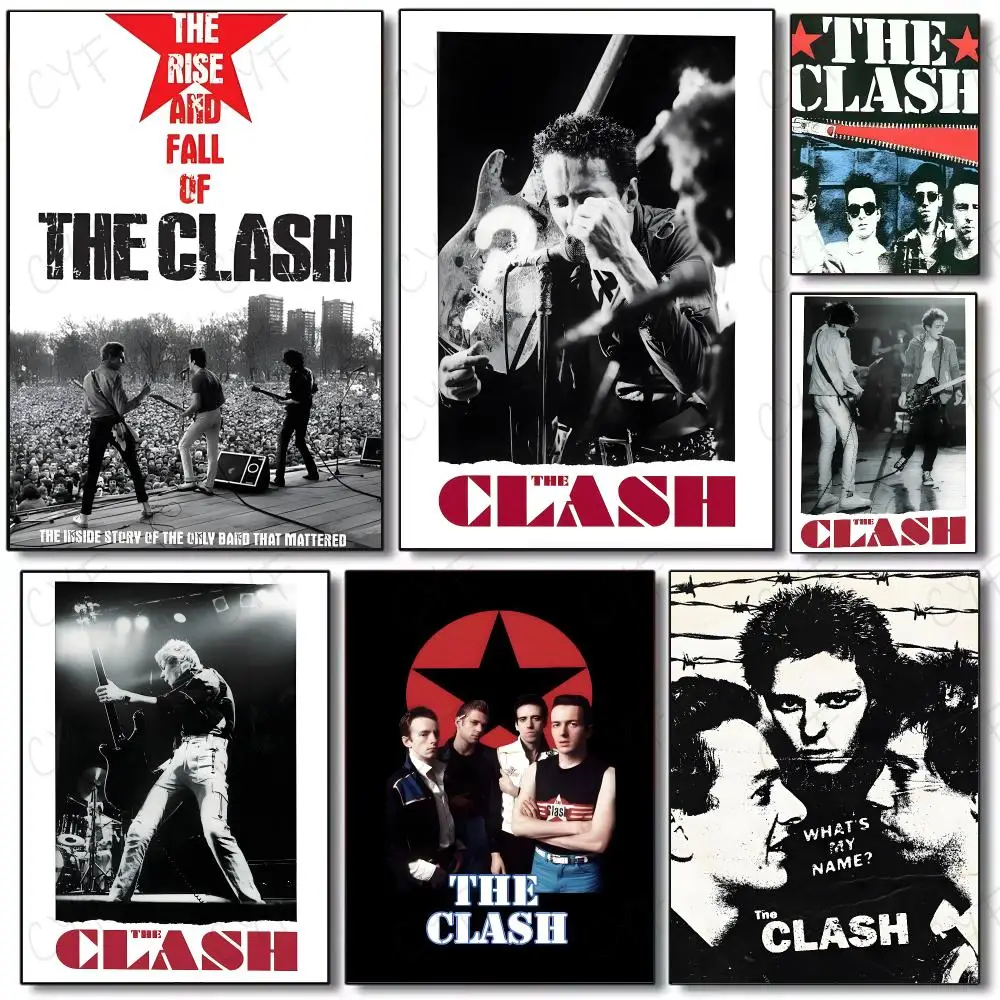 Classic Band T-The c-Clash Poster Painting Wall Art Mural for Living Room Home Decor and Gifts