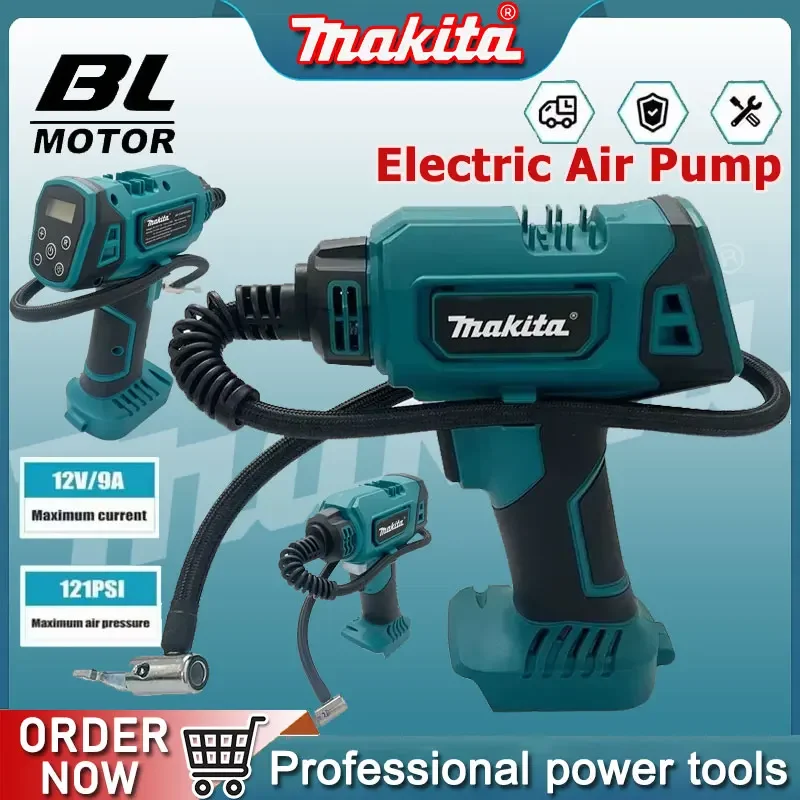 

Makita Cordless Electric Air Pump Rechargeable Automatic Car Tire Inflator Portable Home Power Tools For 18V Battery