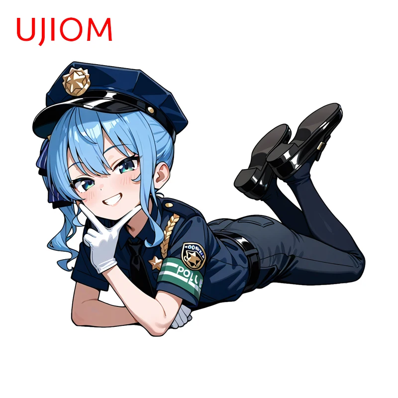 UJIOM Police Hoshimachi Suisei Hololive Wall Sticker Cute Kitchens Decorsation Occlusion Scratch PVC Bathroom Accessories