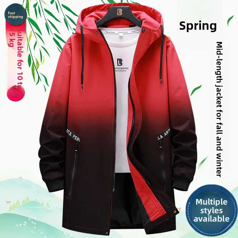 

Мужская повседневная свободная куртка больших размеров, весенняя модная ветровка для полных мужчин, дышащая верхняя одежда