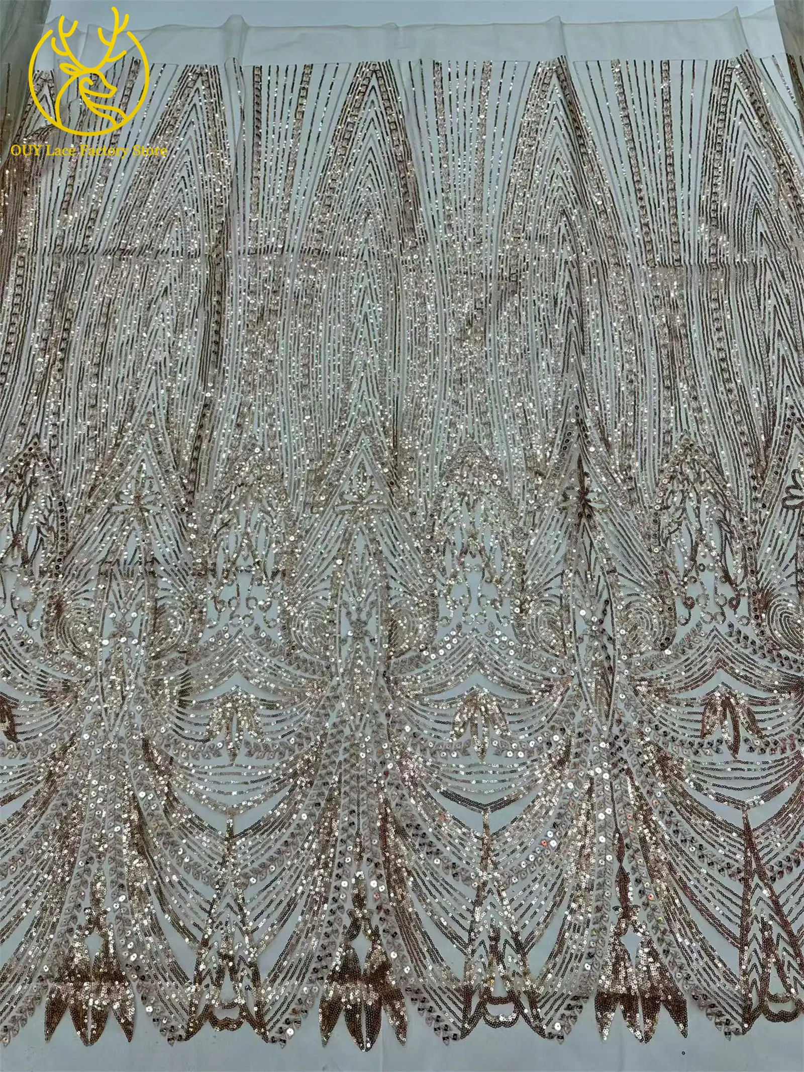 5 Yards Afrikanischer Spitzenstoff 2026 Hochwertige Französische Pailletten Perlenbesetzter Tüll Hochwertiges Nigerianisches Partykleid für Damen Hochzeitskleid – Detail 17