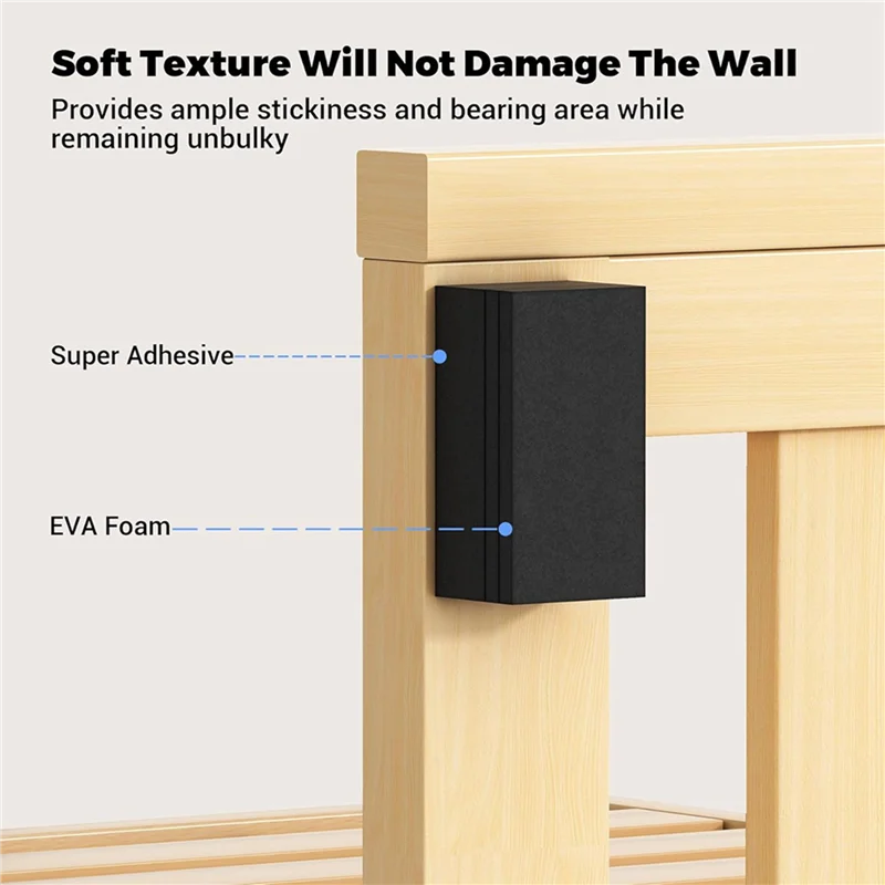 A03F-40Pcs Furniture Wall Protectors, EVA Foam Headboard Stoppers For Wall, Bed Stoppers For Headboard, Headboard Bumper