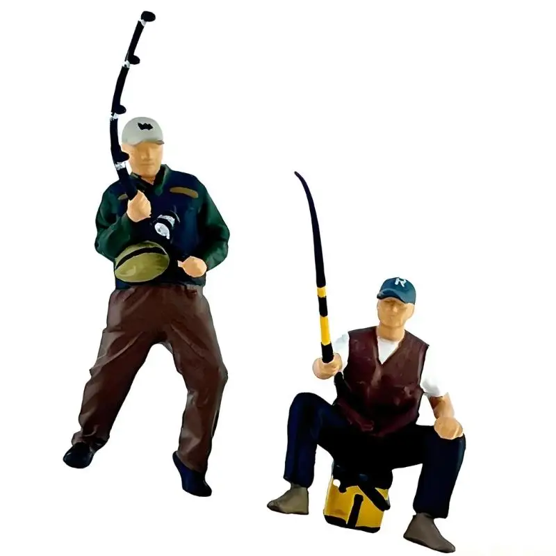 QX2E Delicate Resin Angling Display Piece Decors Excellent for Creative House Styling
