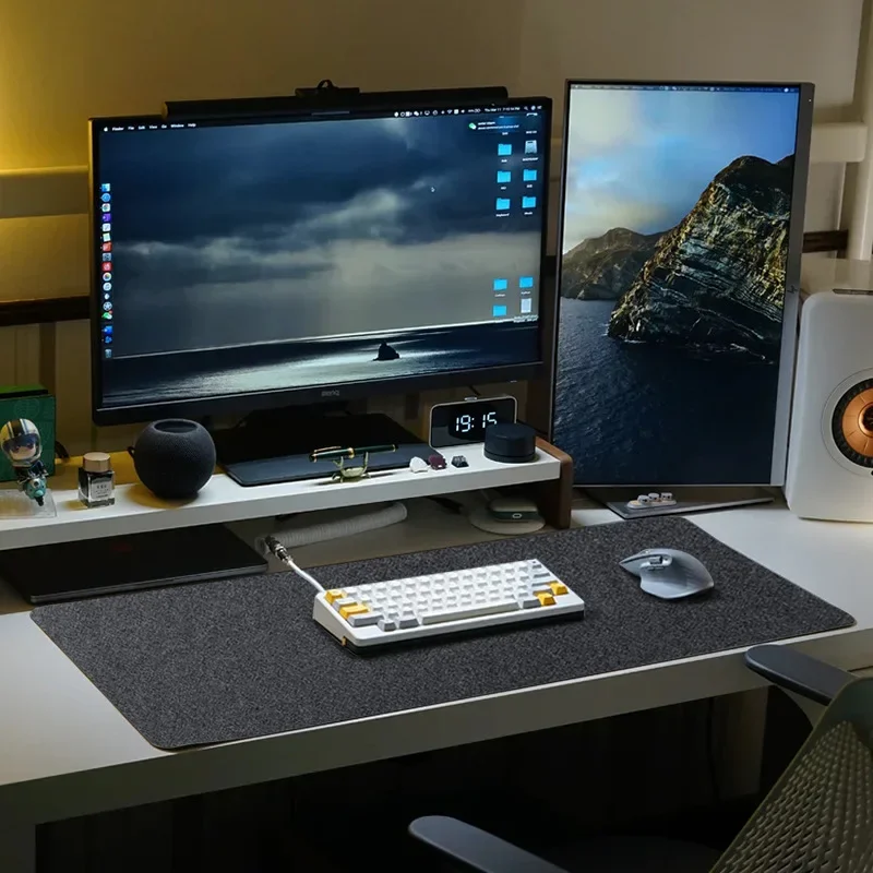 Kissen Großes XXL-Gaming-Mauspad Premium Büro Computer Schreibtischschutz Laptop Tischkissen Rutschfestes Filz-Schreibtischunterlage Mauspad