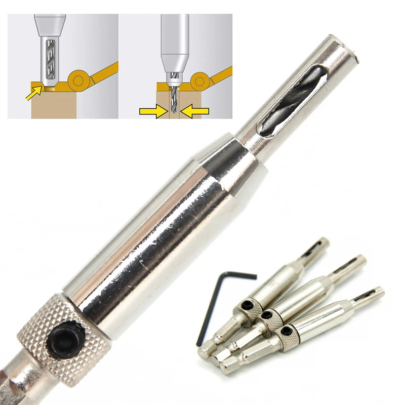 Self Centering Hinge Drill Bit Set High-speed Steel Woodworking Door Window Hinge Drill Bit Positioning Hole Opener