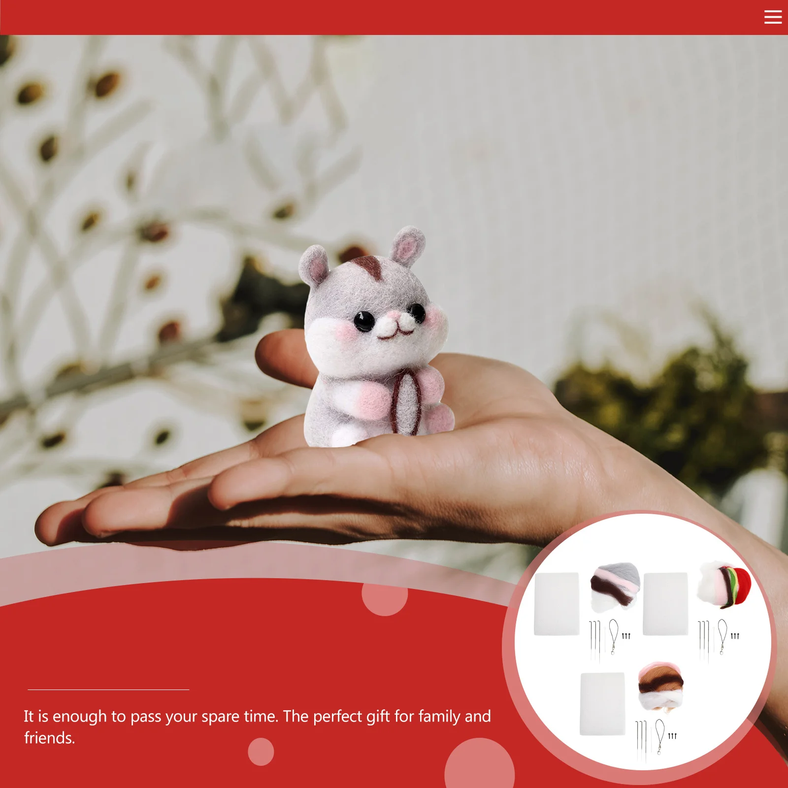 

3Sets High Quality Wool Felt DIY Materials Easy to Learn Suitable for Kids and Adults Needle Felting Craft Kit