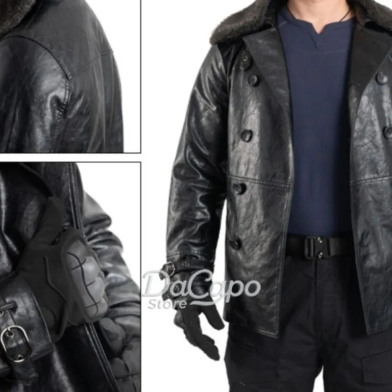 

MoMoKo Cos Store Re9 REQ Leon Cosplay Wig Evil Requiem Leon Reon Trench Jacket PU Leather Coat Scott S. Kennedy Halloween GameHi