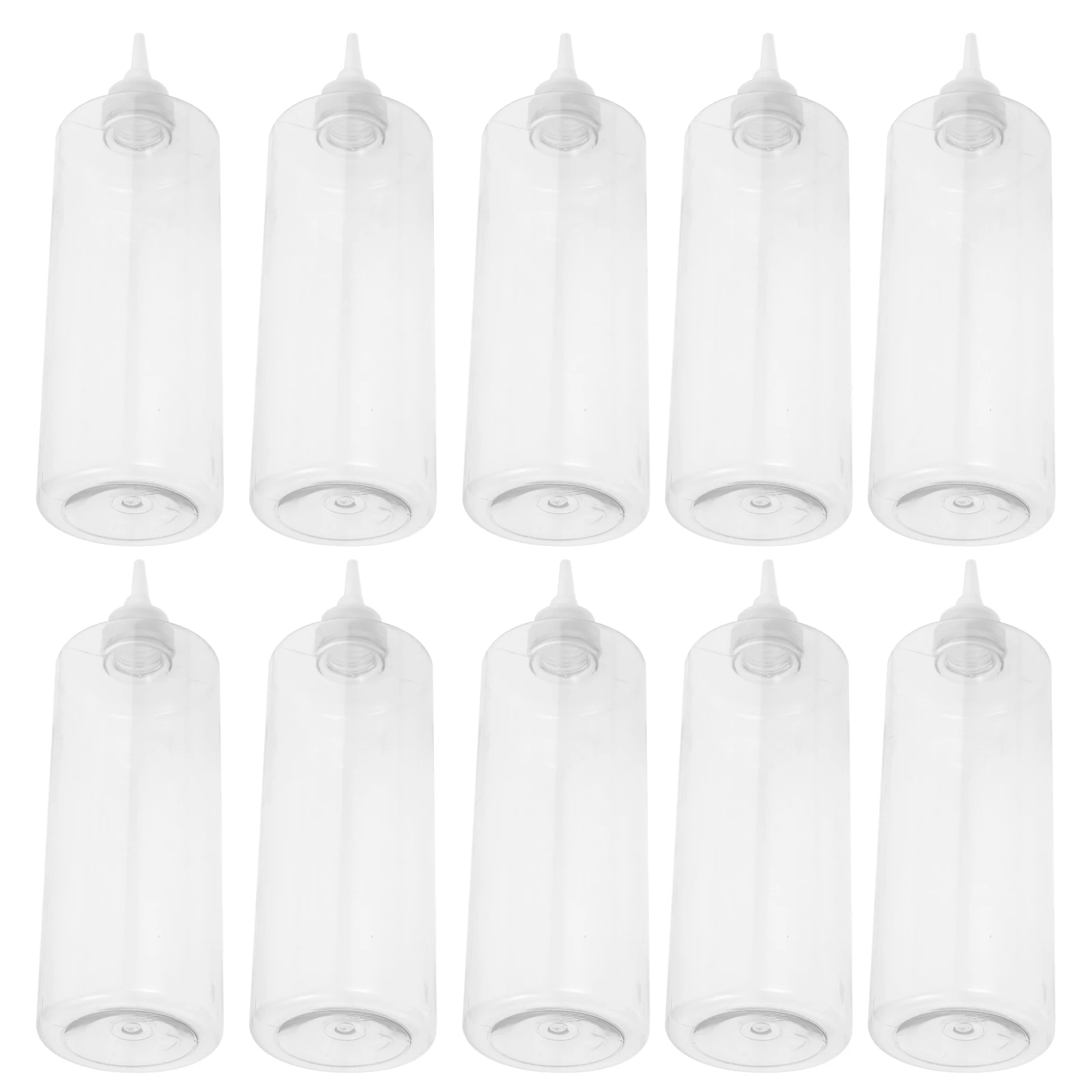 

10 pcs Pigment Bottles Reusable Filling Bottle Refillable Latex Dispenser Squeeze Caulking Tool 500Ml Transparent Container For