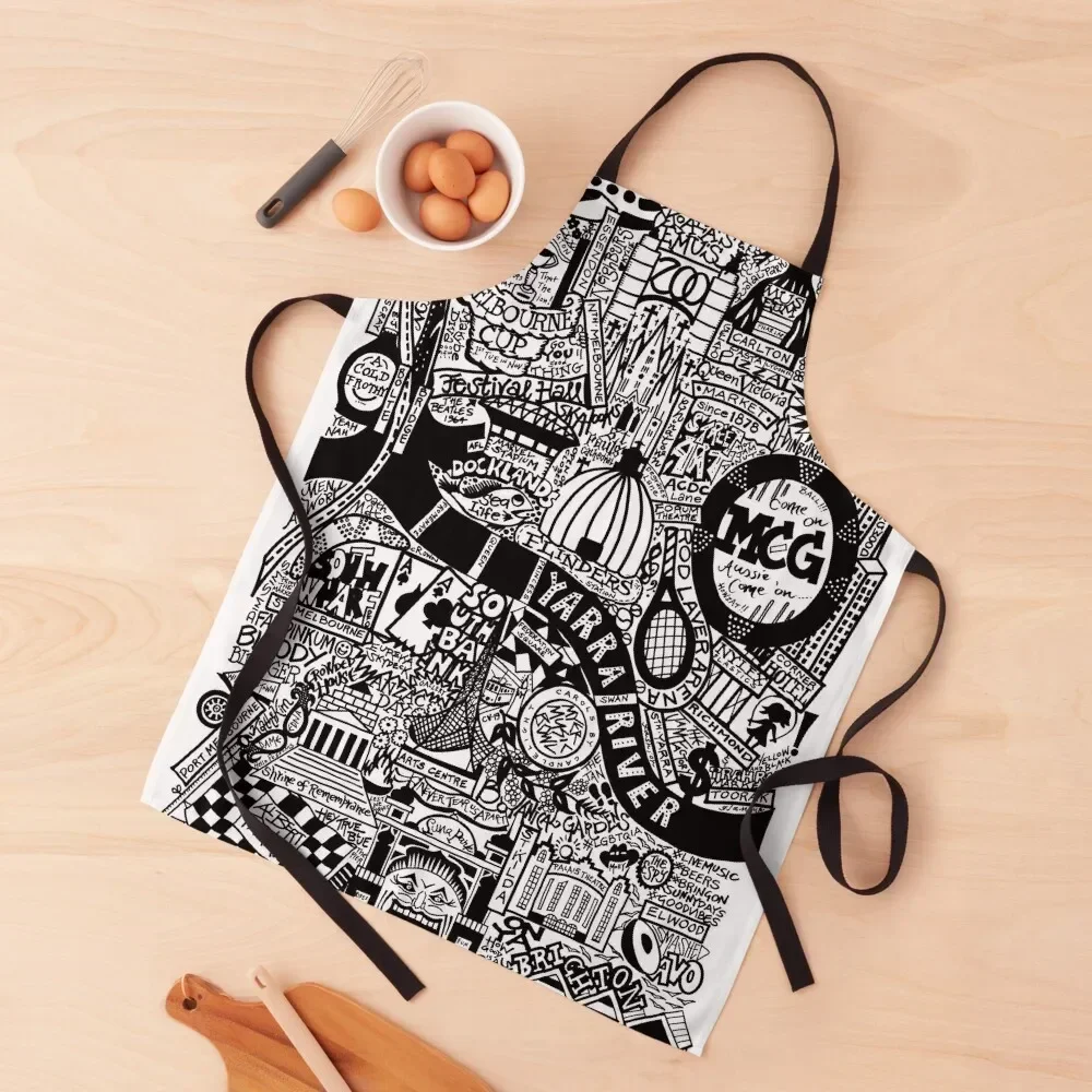 

MELBOURNE ART SOUVENIRS Apron Kitchen For Man painters Apron