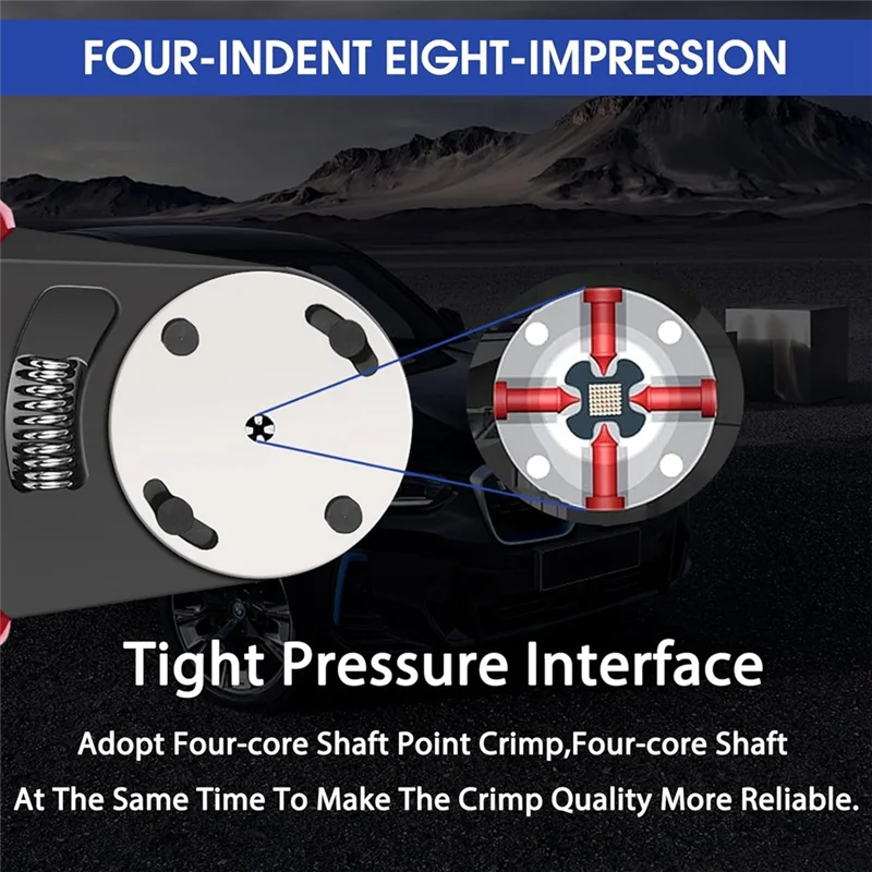 VEHO-For Deutsch Closed Barrel Crimper, Solid Barrel Contact & Circular Connector Contacts Crimping Tool (AWG 14-20) 4 Way