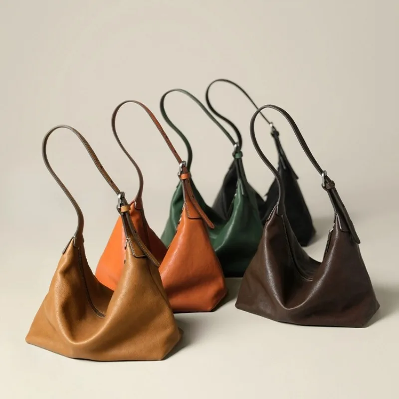 

Cross border popular handbag for women, versatile daily commuting armpit bag, casual retro single shoulder crossbody bag