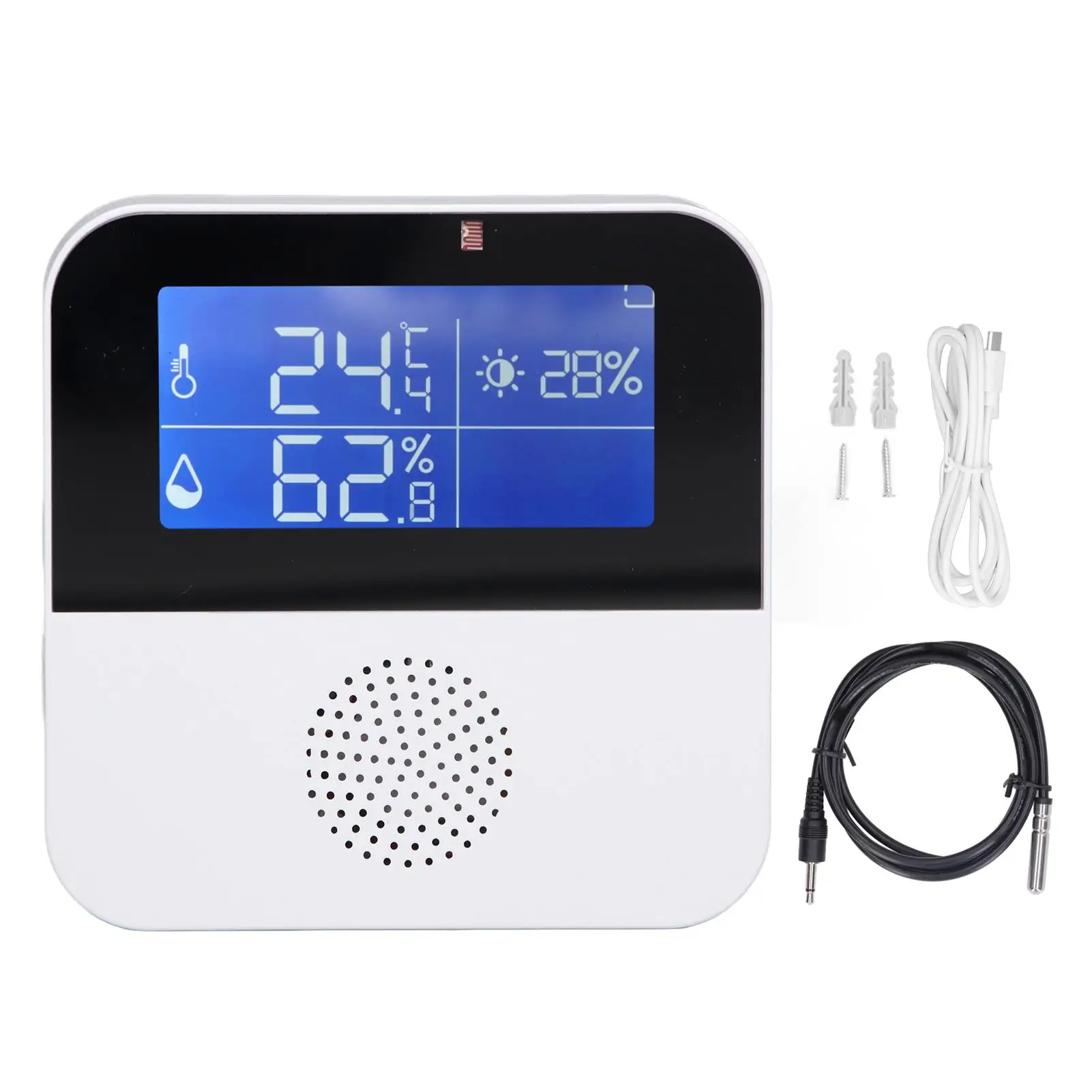 Smart 5 in 1 Temperature Humidity Meter with APP Control & Alarm - High Accuracy for Home & for life Production