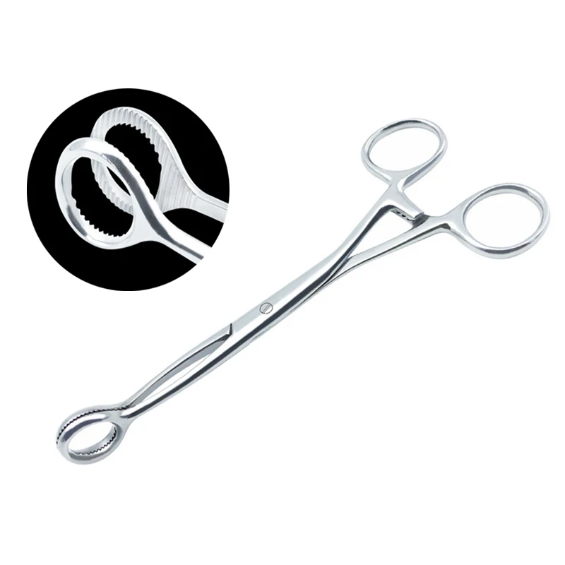 

Dental Tongue Forceps Closing Ring Body Piercing Plier Dental Instrument 1pcs