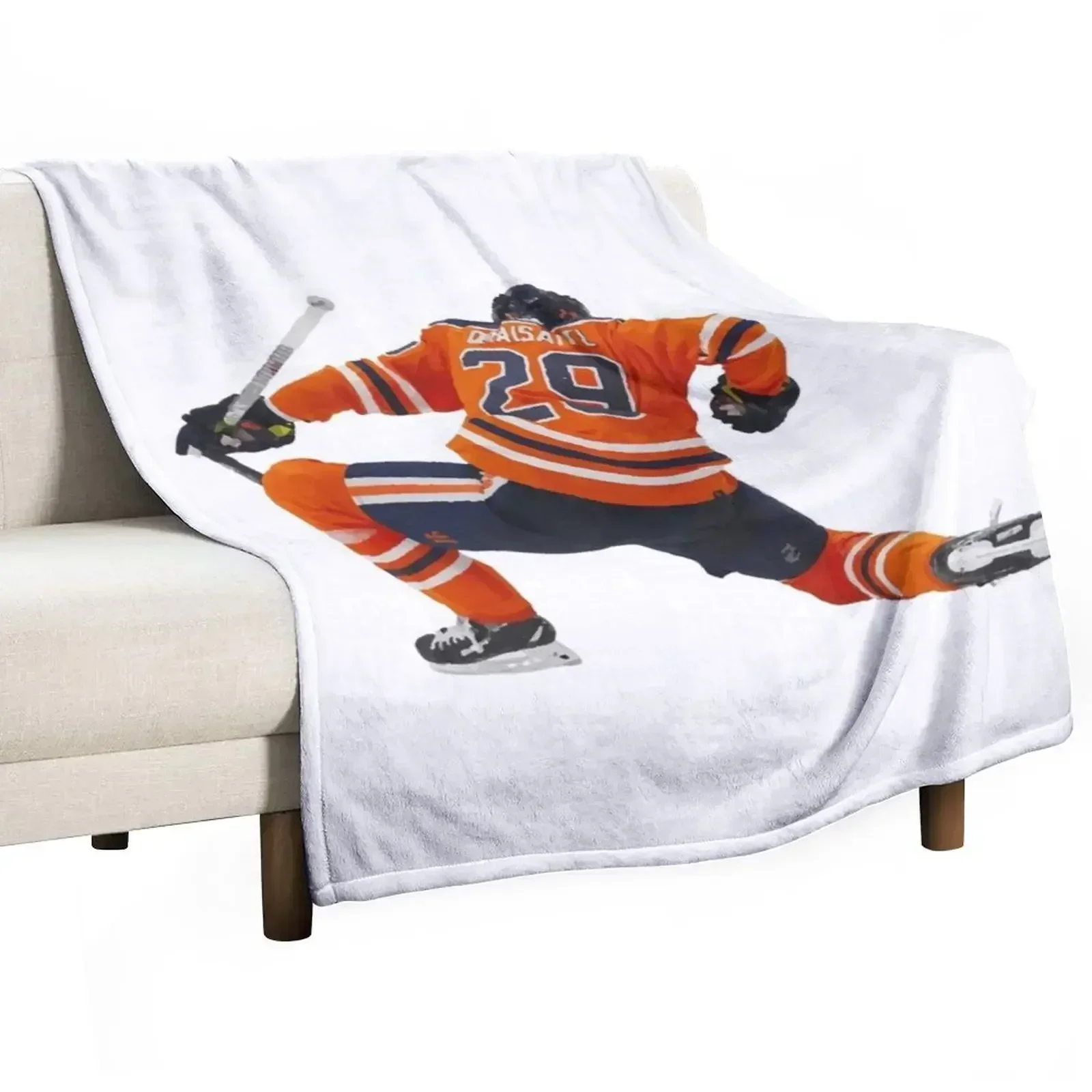 

Leon Draisaitl Throw Blanket Bed linens Thermal Bed covers Blankets