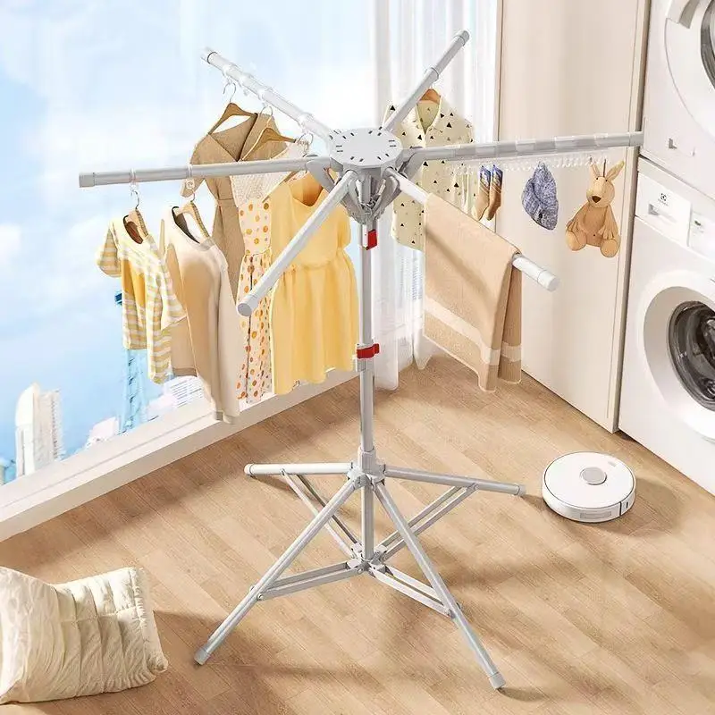 portable-foldable-stand-up-clothes-drying-rack-balcony-home-use-invisible-storage-shelf-no-installation-required-quilt-hanger
