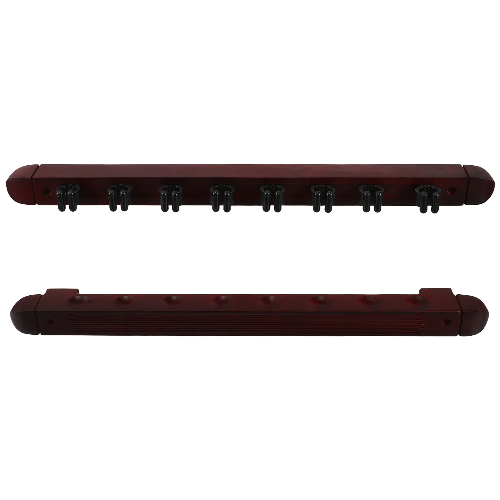 

8 Hole Billiard Cue Rack Solid Wood Pool Stick Holder Wall Mount Display Stand Accessories Storage Solution Roman Style Fits