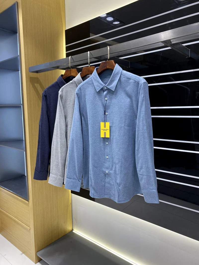 

00% хлопок Long Sve irt Flannel Commute Busin Pure Color Удобный для кожи дышащий молодежный тренд на пуговицах irt