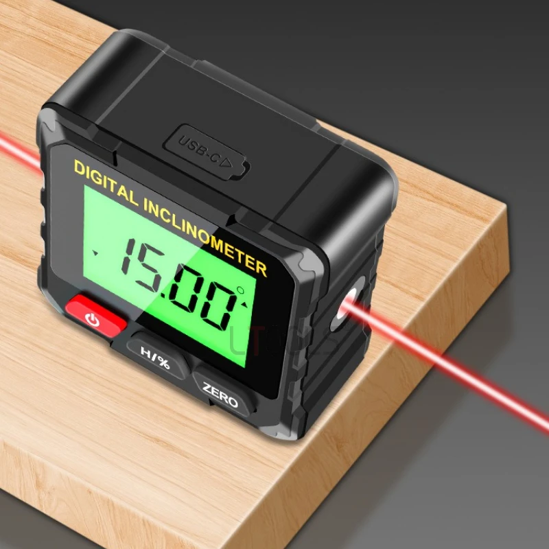 

Parallel Laser Marking Instrument Multi Functional 360 Degree Magnetic Level High Precision Small Digital Electronic Ruler 1 Pcs