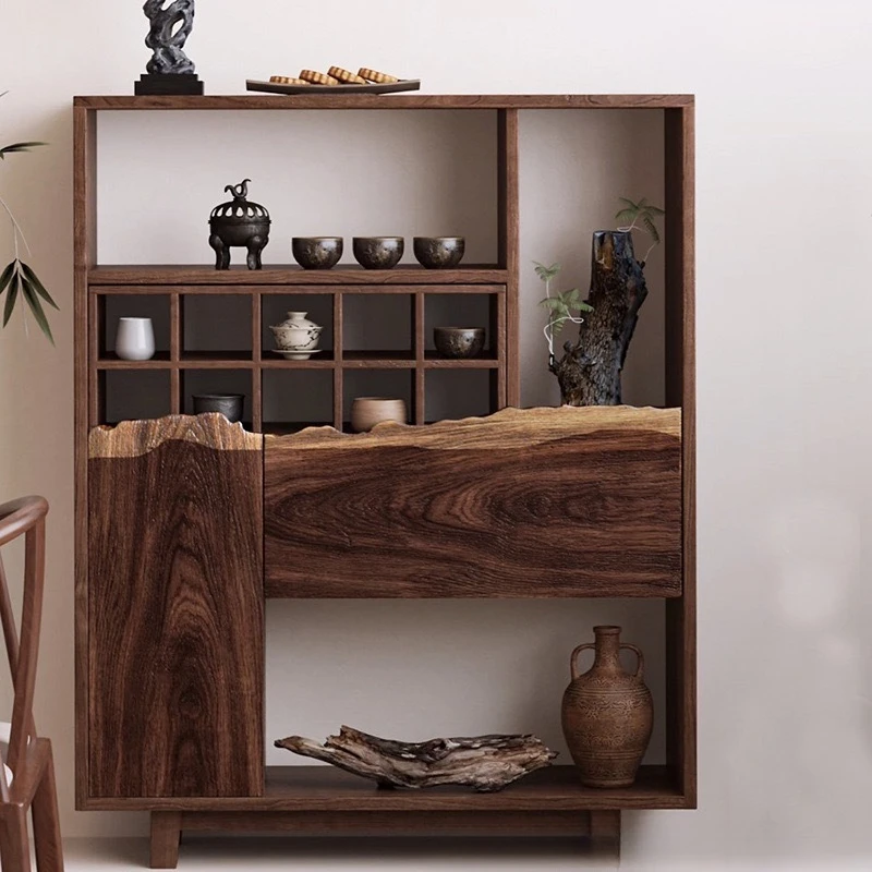 

Retro nostalgic elm bogu frame Duobao Pavilion living room storage side cabinet solid wood tea room tea set storage locker